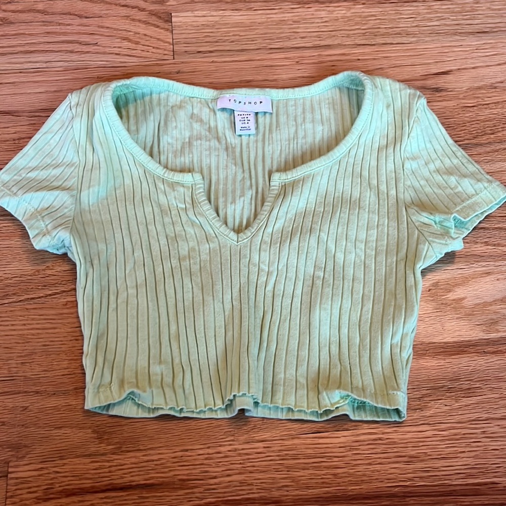 Green Crop Top